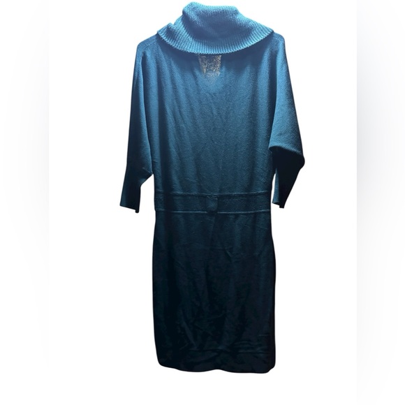 Eliza J Teal Green Long Sleeve Sweater Dress - Picture 3 of 5
